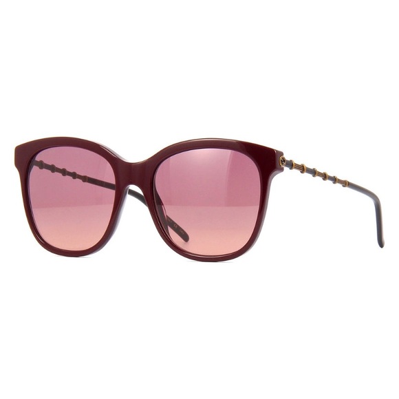 NEW AUTHENTIC GUCCI BURGUNDY SUNGLASSES GUCCI WOMEN CAT EYE SUNGLASSES - Picture 3 of 5